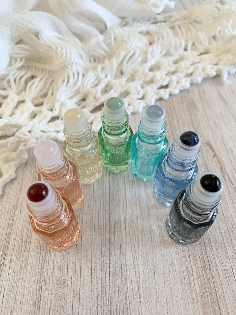 Pastel Gemstone Roller Bottles ~ 5 ml ~ Glass Bottle ~ Essential Oil Roller ~ Aromatherapy ~ Holistic ~ Gift ~ Travel ~ DIY Perfume ~ Gifts - 图片 7