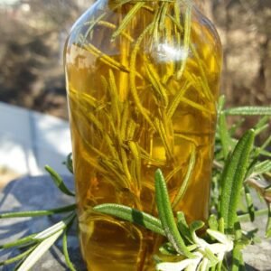 Organic Rosemary Hair Oil; Infused with Olive and Grapeseed Oil (2oz/4oz glass bottle)