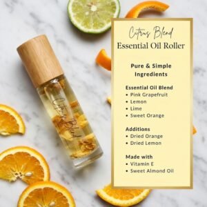 Essential Oil Roller | Citrus Blend | Organic | Natural | Essential Oils | Handmade | Aromatherapy | Party Favor | Spa Gift | Self Care